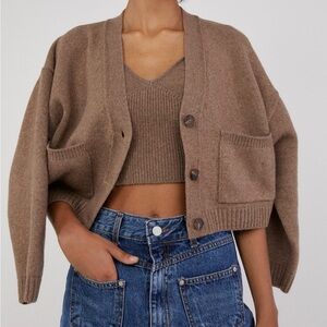 Zara BNWT Pocket Knit Cardigan size M